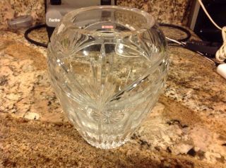 Vintage Signed Marquis By Waterford Hand Cut Crystal 9 Inch Vase