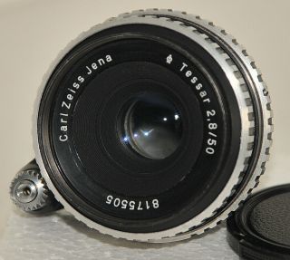Carl Zeiss Jena 50mm F2.  8 Tessar Lens Exakta Ke Mount.  Stiff Focus & Dust