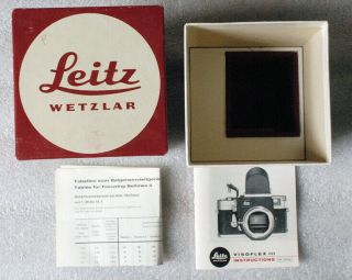 Leica Leitz Wetzler Visoflex Iii Box Only Germany 16498n