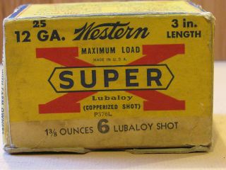 Antique Western - X Copperized Shot 3 In.  12 Ga.  Empty Shotgun Shell Box