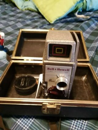 Vintage Bell And Howell 252 8mm Film Camera With Accessories