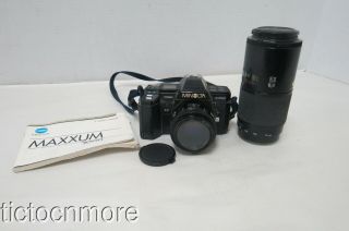 Minolta Maxxum 7000 Camera Af 50mm 1:1.  7 Lens & Maxxum Af Zoom Lens 70 - 210mm 1:4