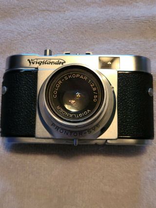 ^ Voigtlander Vito B 35mm Film Camera W/ Color Skopar 50mm F3.  5 Lens [read]