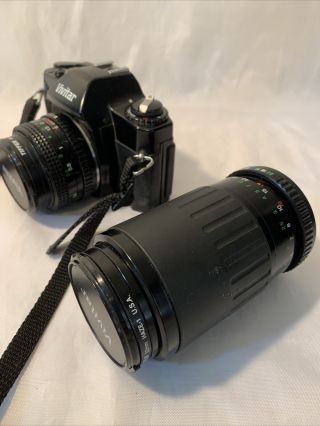 Vintage Vivitar V2000 35mm Film Camera And Zoom Lens Tiffan 52mm Haze - 1