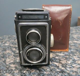 Vintage Zeiss Ikon Ikoflex W/ Teronar & Novar Anastigmat Lens 1:3.  5 F= 75mm