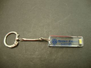 Vintage Western Electric Keychain With Silicon Gate Memory Chip Key Chain