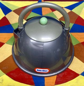 Vtg Little Tikes Play Food Cooking Replacement Silver Gray Tea Pot Kettle Lt - Tkr