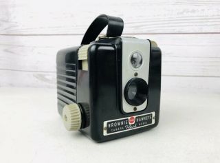 Vintage Kodak Brownie Hawkeye Flash Model Camera Made In Usa.