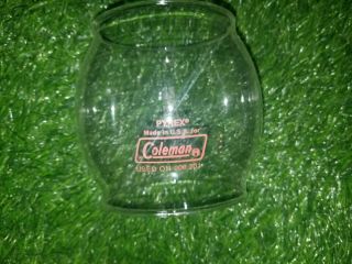 Vintage Coleman Single Mantle Lantern Red Logo Pyrex Globe - Fits 200a 201
