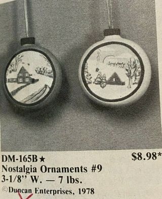 Vintage Duncan Ceramic Mold Dm - 165b Nostalgia Ornaments 9 1978