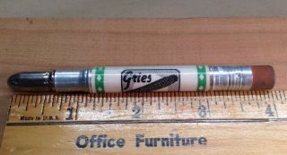 Vintage Gries Seed Corn Bullet Pencil Fremont Ohio Invp0708