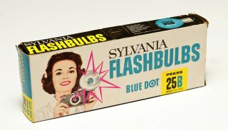12 Sylvania Westinghouse Blue Dot Flash Bulbs 25b,  4 Ge 5b Bulbs