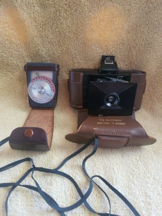 Rare Vintage Kodak Bantam Camera With Leather Case,  Sekonic Light Meter