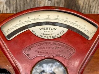 Early Vintage 1901 Weston Model 1 Direct Current Millivoltmeter 2