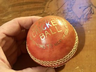 Vintage Hand Made Leather Cricket Ball JS ALTER & SON LONDON 2