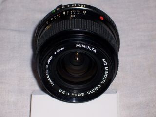 Minolta Md Celtic 28mm 1:2.  8 Lens
