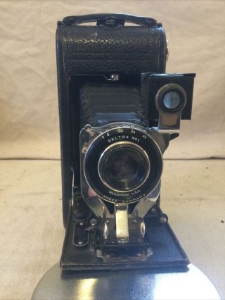 Vintage Ansco No.  1a Junior Folding Camera - Deltax No.  1 Wollensak Lens