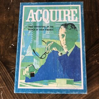 Vintage 1976 Board Game Aquire High Adventure In The World Of High Finance 3m