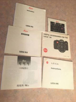 Vintage Leica Camera Instructions English And Asian R6 R4 M6 And Strap