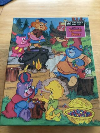 Vintage 1986 Walt Disney Gummi Bears 100 Piece Jigsaw Puzzle Golden Complete