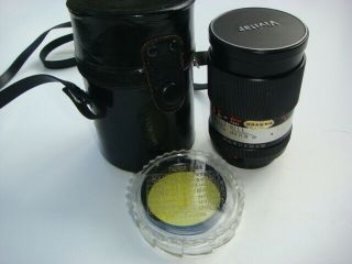 Vivitar Auto 1:3.  5 F=135mm No.  4092857 35mm Camera Lens With Case & Yellow Hova