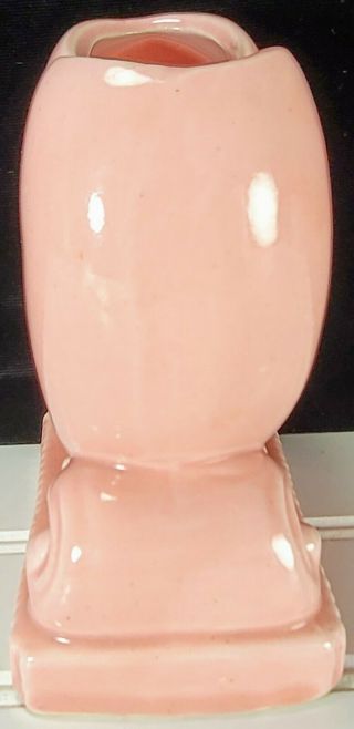 Vtg Pink Pottery Heart Sweetheart Valentine Vase Planter 2