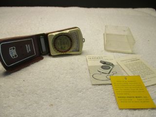 Vintage Zeiss Ikon Ikophot Light Meter In Leather Case