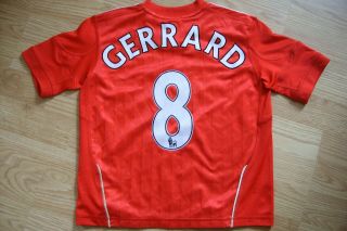Boys Age 5 - 6 Liverpool Vintage 2010 - 2011 Adidas Home Shirt Gerrard 8