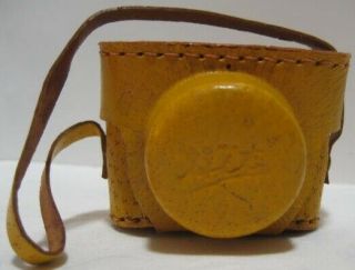 Old Miniature Leather Camera Case For Subminiature 