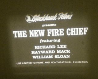 The Fire Chief Richard Lee Hayward Mack 8 Mm Silent Film Fire Fighting