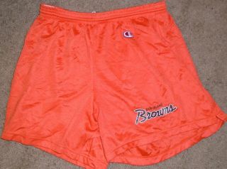 Vintage Cleveland Browns Nfl Eric Metcalf Game Team Issued Champion Shorts