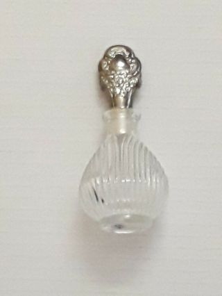 Vintage Empty Clear Glass Perfume Bottle With Stopper Fast E1