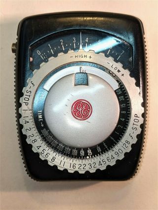 General Electric Pr - 1 Exposure Meter C1948,  Light Meter With Booklet