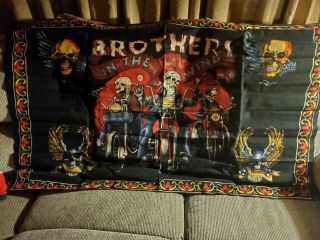 Brothers In The Wind Vintage Cloth Tapestry Wall Hanging 48.  5 L X 33.  5 W Inches