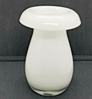 Vintage Hand Blown Art Glass Mushroom Bud Vase