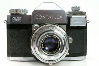 Zeiss Ikon Contaflex Ii 35mm Slr Film Camera W Tessar 45mm F2.  8 Parts Repair