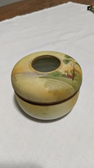 Antique Hair Receiver Hand - Painted Nippon Porcelain