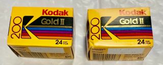 Kodak Gold Ii 200 35mm Film 24 Exposures Each - Expired,  Old Stock
