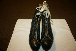 Vintage Pro Bobby Orr Black Leather Ice Skates Size 8.  5 W/original Blade Guards