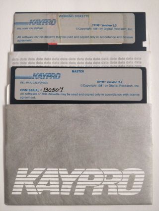 Vintage 1981 Kaypro Cp/m Version 2.  2 Master & Diskette 5.  25” Floppy Disk