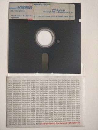 Vintage 1981 KAYPRO CP/M Version 2.  2 MASTER & DISKETTE 5.  25” Floppy Disk 3