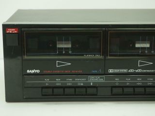 Vintage Sanyo RD W41A Dual Cassette Deck Player 2