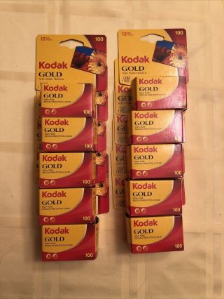 10 Rolls Kodak Gold 100 Expired Color Film 135 - 12 Exposures