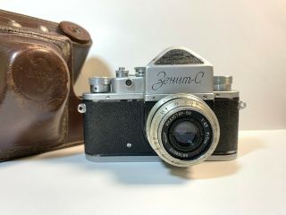Zenit C Camera Ussr 35mm Slr Film Camera Industar 50 Lens Vintage Russian