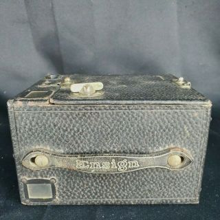Ensign 2 1/4 B Box Camera Black Leather Exterior Made By Haughtons London