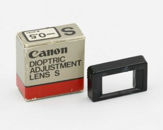 Canon Dioptric Adjustment Lens S - 0.  5 F/ A - 1 Ae - 1 / Program At - 1 Av - 1 Etc