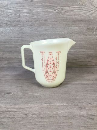 Vintage Tupperware Measuring Cup 2c 16oz Red Letters Lettering 134 - 3 Usa