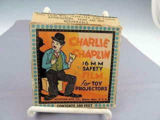 Vintage Charlie Chaplin 16mm Safety Film For Toy Projectors Keystone Mfg.  Co.