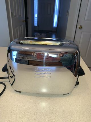 Vintage General Electric Ge Chrome Toaster 82t82 Mid Century