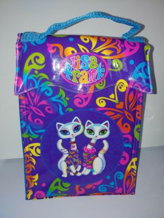 Vintage Lisa Frank Siamese Cats Roxie & Rollie (both White) Lunch Bag 9 - 1/2 X 7 "